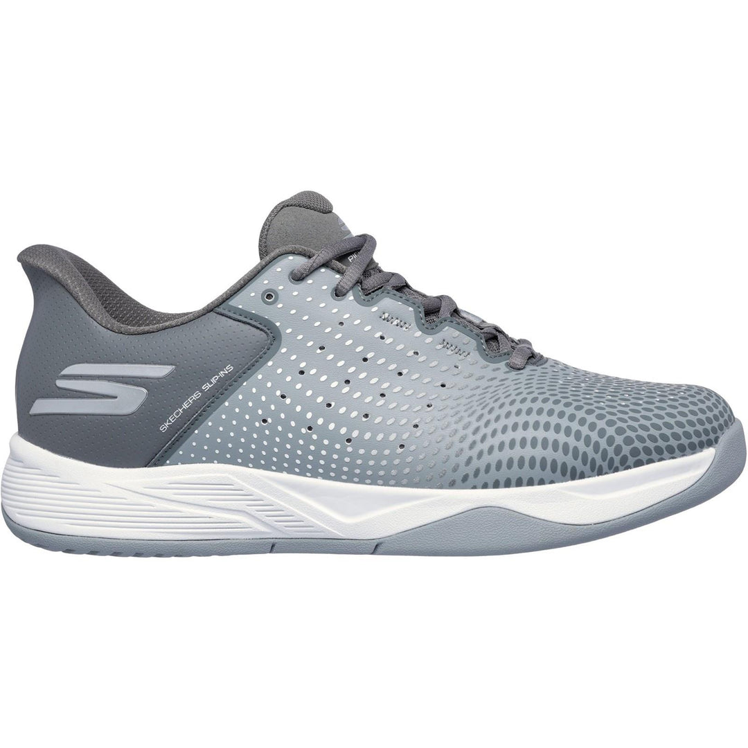 Men's Relaxed Fit Skechers Slip-ins 246101 Viper Court Vegan Reload Trainers in Grey/Charcoal - Image 2