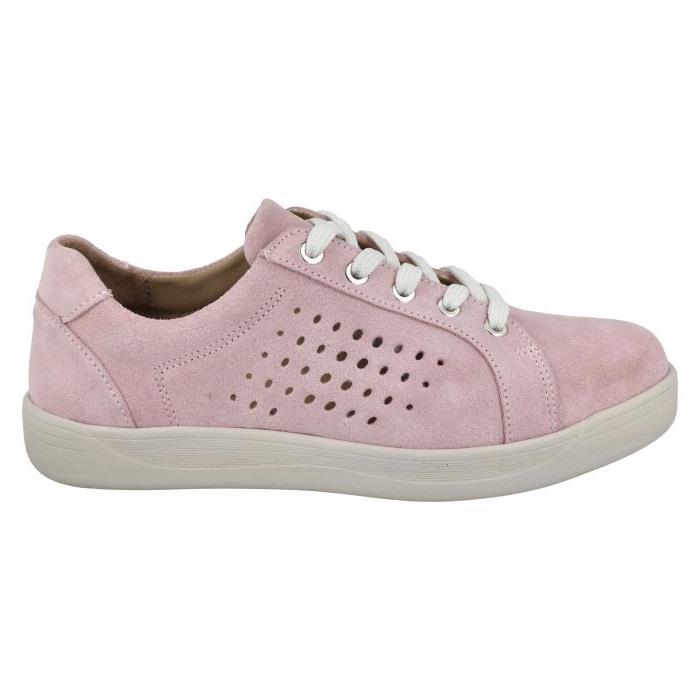 Women's Wide Fit DB Aleen Shoes in Sky Blue Suede - Image 5