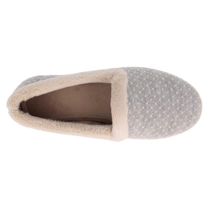 Women's Wide Fit DB Clover Slippers in Rose Star Stitched / Textile - Image 1
