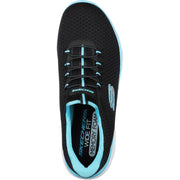 Skechers 12980 Wide Summits Sports Trainers Black Turquoise-2