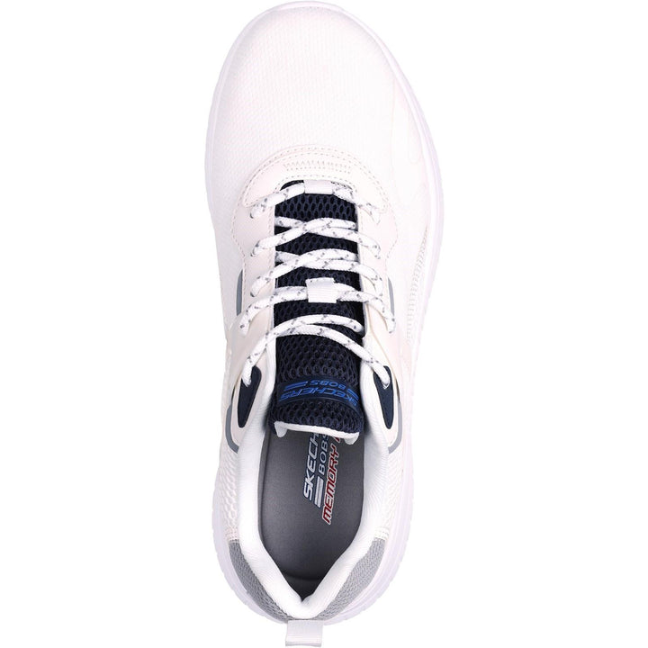 Men's Wide Fit Skechers 118034 Bobs Squad Chaos Trainers in White/Multi - Image 1