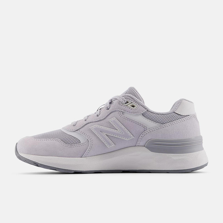 Women's Wide Fit New Balance WW880BA7 Walking/Running Trainers in Pearl/Grey - Image 1
