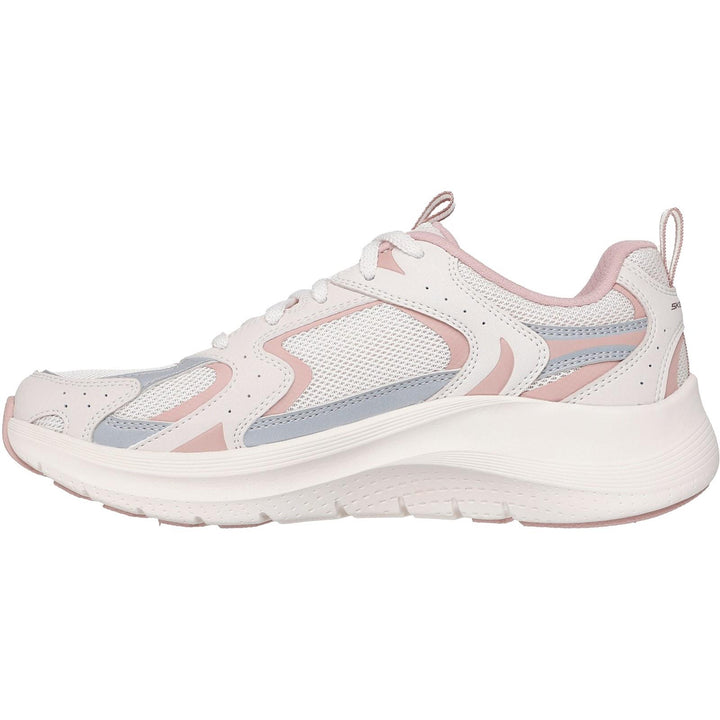 Women's Wide Fit Skechers 150332 Arch Fit 2.0 Vintage Luxe Trainers in Black/Rose Gold - Image 1