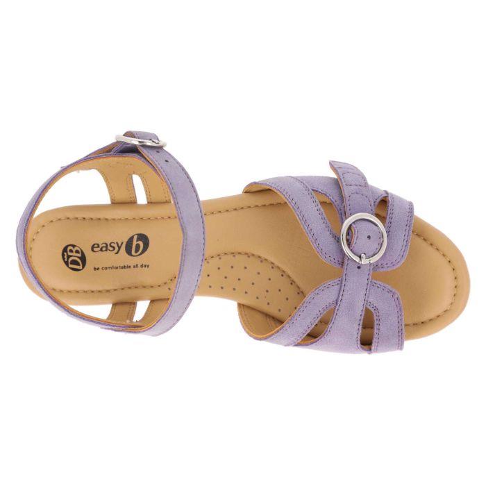 Women's Wide Fit DB Bonita Sandals in Lilac Suede - Image 1