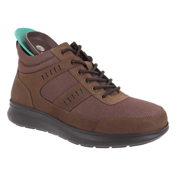 Men's Wide Fit DB Alistaire Trainers in Black Nubuck / Black Mesh - Image 1
