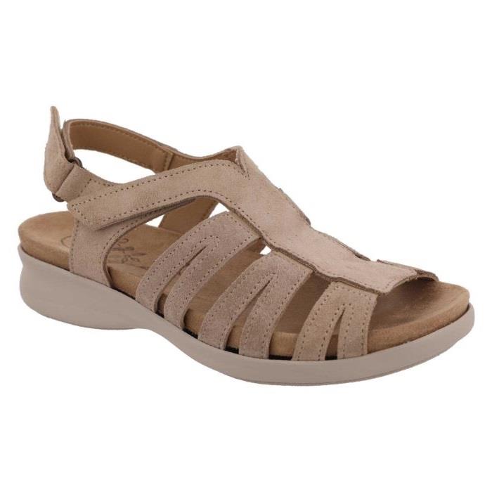 Women's Wide Fit DB Treasure Sandals in Sky Blue Leather - Image 1