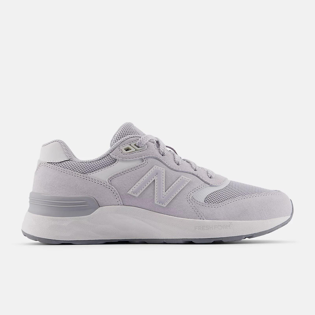 Women's Wide Fit New Balance WW880BA7 Walking/Running Trainers in Pearl/Grey - Image 2
