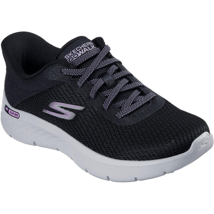 Women's Wide Fit Skechers 125516 Slip-ins Go Walk Flex Carla Trainers in Black - Image 1