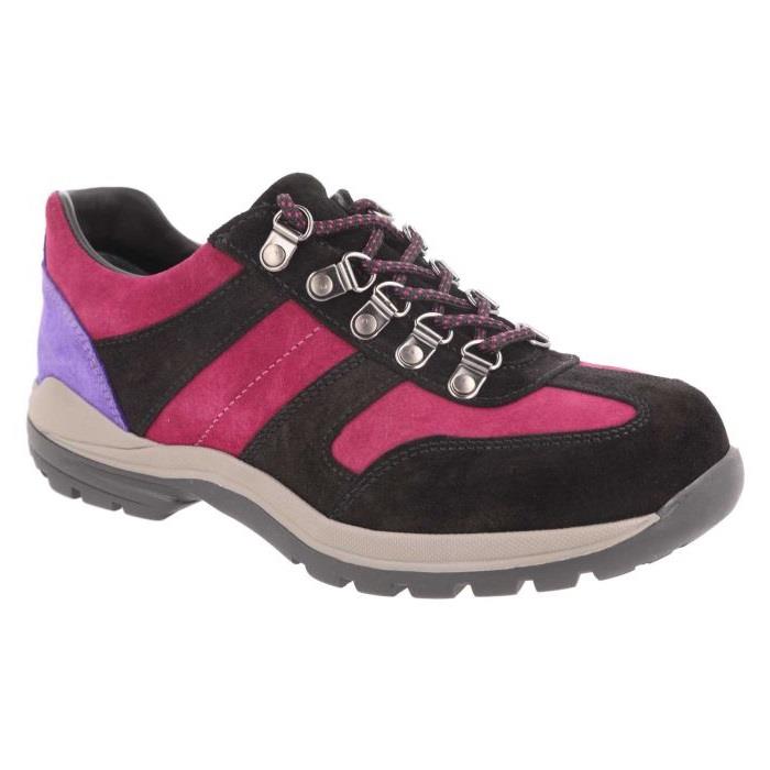 Women's Wide Fit DB Anais Walking Trainers in Black / Multi Suede - Image 1