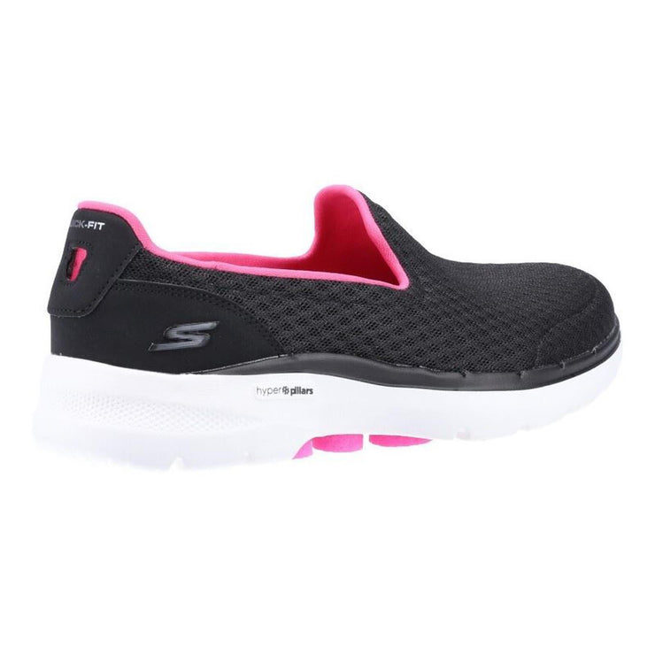 Skechers 124508 Wide Go Walk 6 - Big Splash Shoes Black Pink Trainers-3