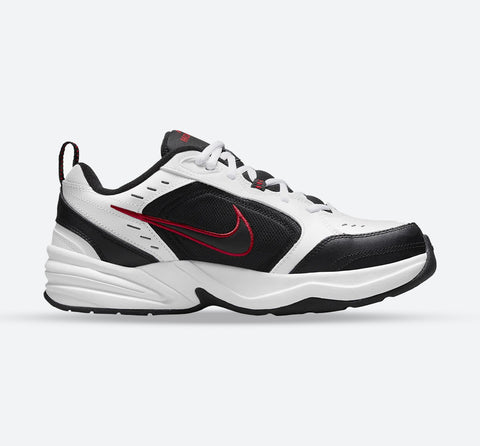 Men's Wide Fit Nike 416355-101 Air Monarch Iv Training Shoes in White/Black - Image 1