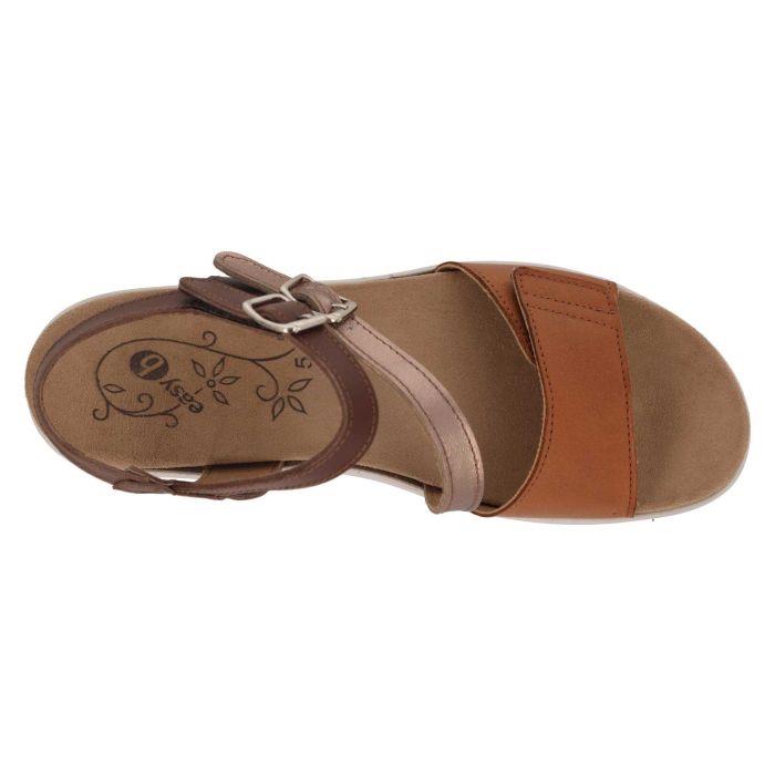 Women's Wide Fit DB Honor Sandals in Gold / Bronze / Silver Leather - Image 5