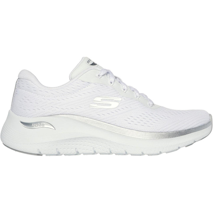 Women's Wide Fit Skechers Arch Fit 150067 2.0 Glow The Distance Trainers in Black/Rose Gold - Image 1