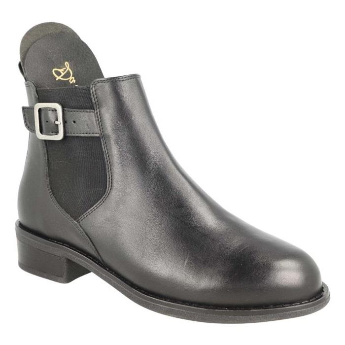 Women's Wide Fit DB Esme Boots in Black Leather - Image 6
