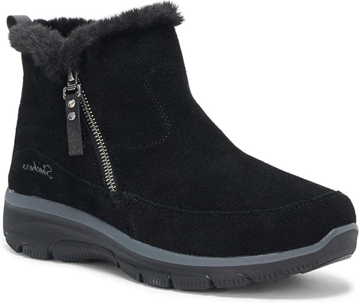 Womens Wide Fit Skechers 167862W Boots in Black - Image 1