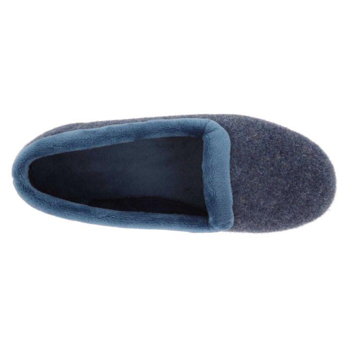 Women's Wide Fit DB Celia Slippers in Navy Felt - Image 5