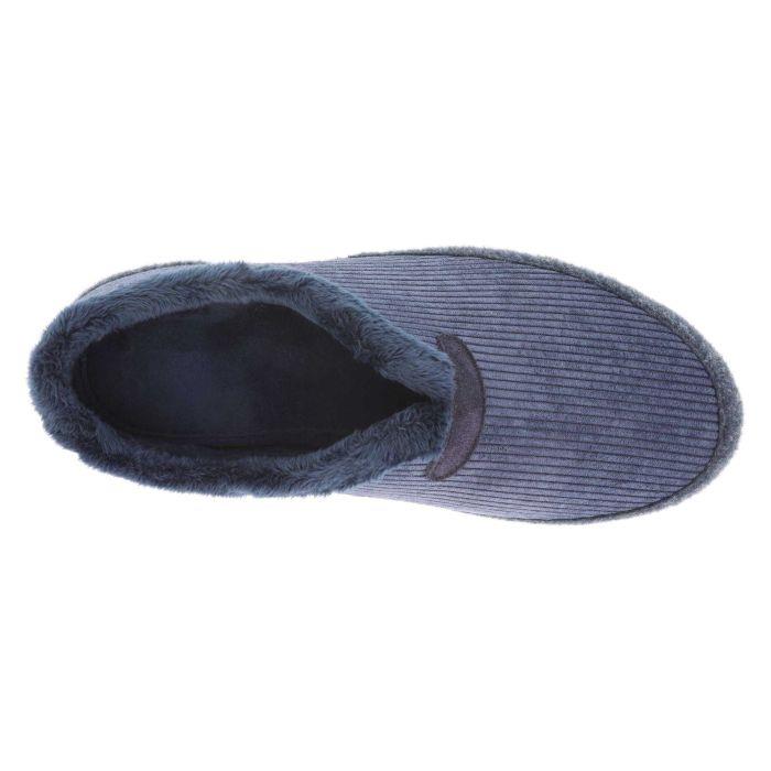 Men's Wide Fit DB Kelvin Slippers in Black Textile - Image 1