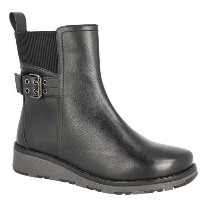 Women's Wide Fit DB Yosemite Boots in Black Synthetic - Image 3