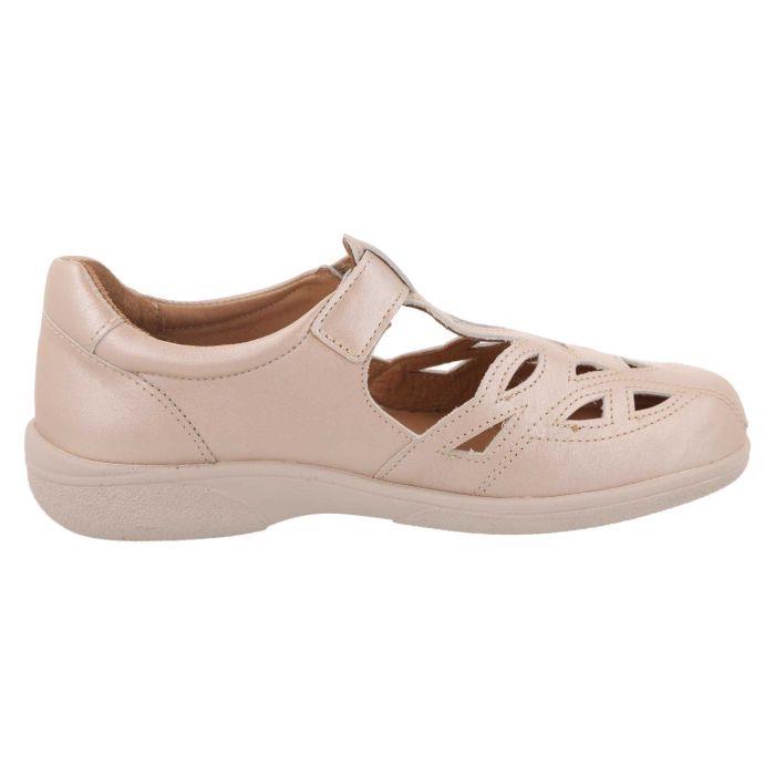 Women's Wide Fit DB Ayla Shoes in Navy Leather - Image 1