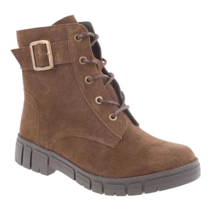 Women's Wide Fit DB Holly Ankle Boots in Brown Suede - Image 1