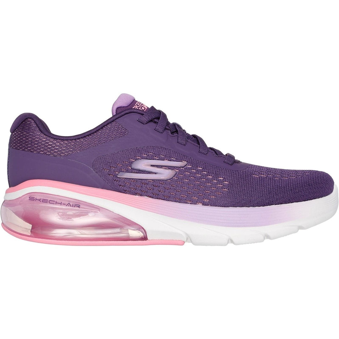 Women's Wide Fit Skechers 124375 Go Walk Air 3.0 Trainers in Navy/Purple - Image 7