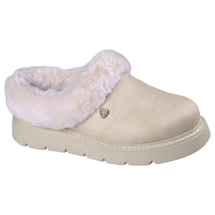 Women's Wide Fit Skechers Keepsakes 114762 Lite Cozy Blend Slippers in Off White - Image 1