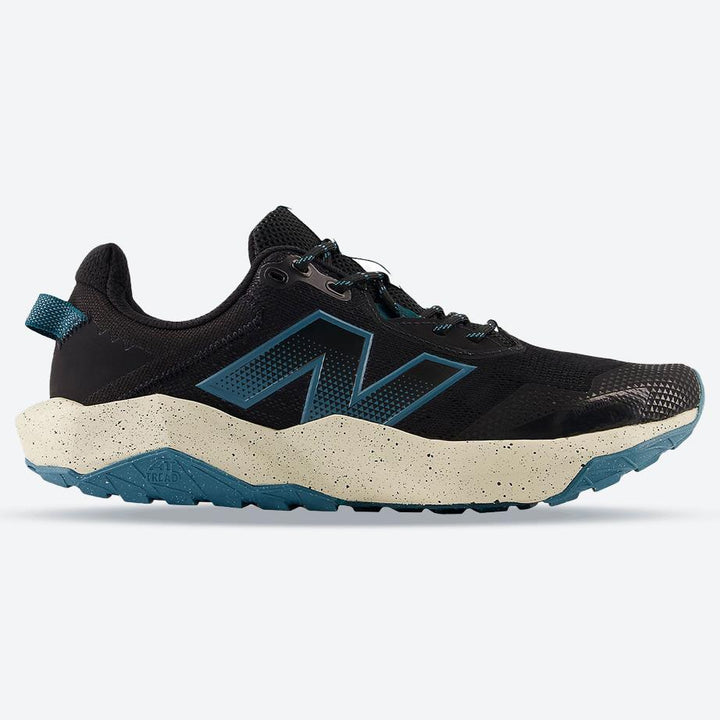 Women's Wide Fit New Balance MNTR9D5 Dynasoft Nitrel V6 Trail Walking/Running Trainers in Black/Salt Water - Image 1