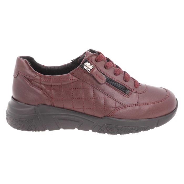 Women's Wide Fit DB Harebell Zip/Lace Shoes in Black Leather - Image 1