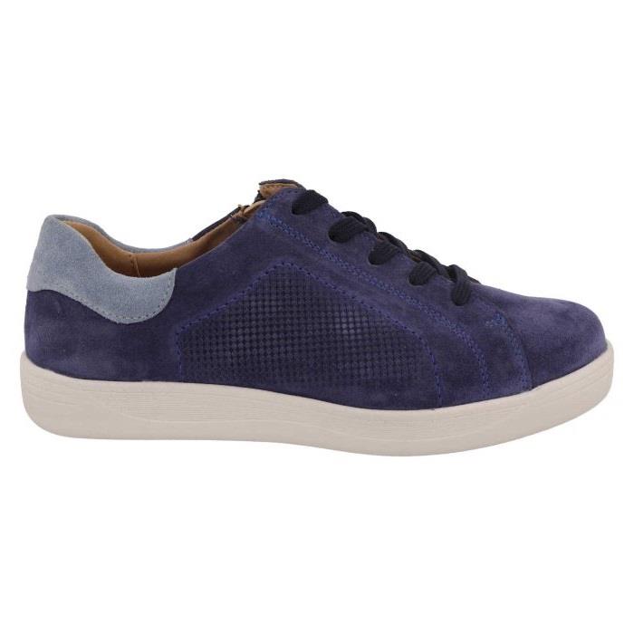 Women's Wide Fit DB Raya Bumper Pumps in Navy Suede - Image 2