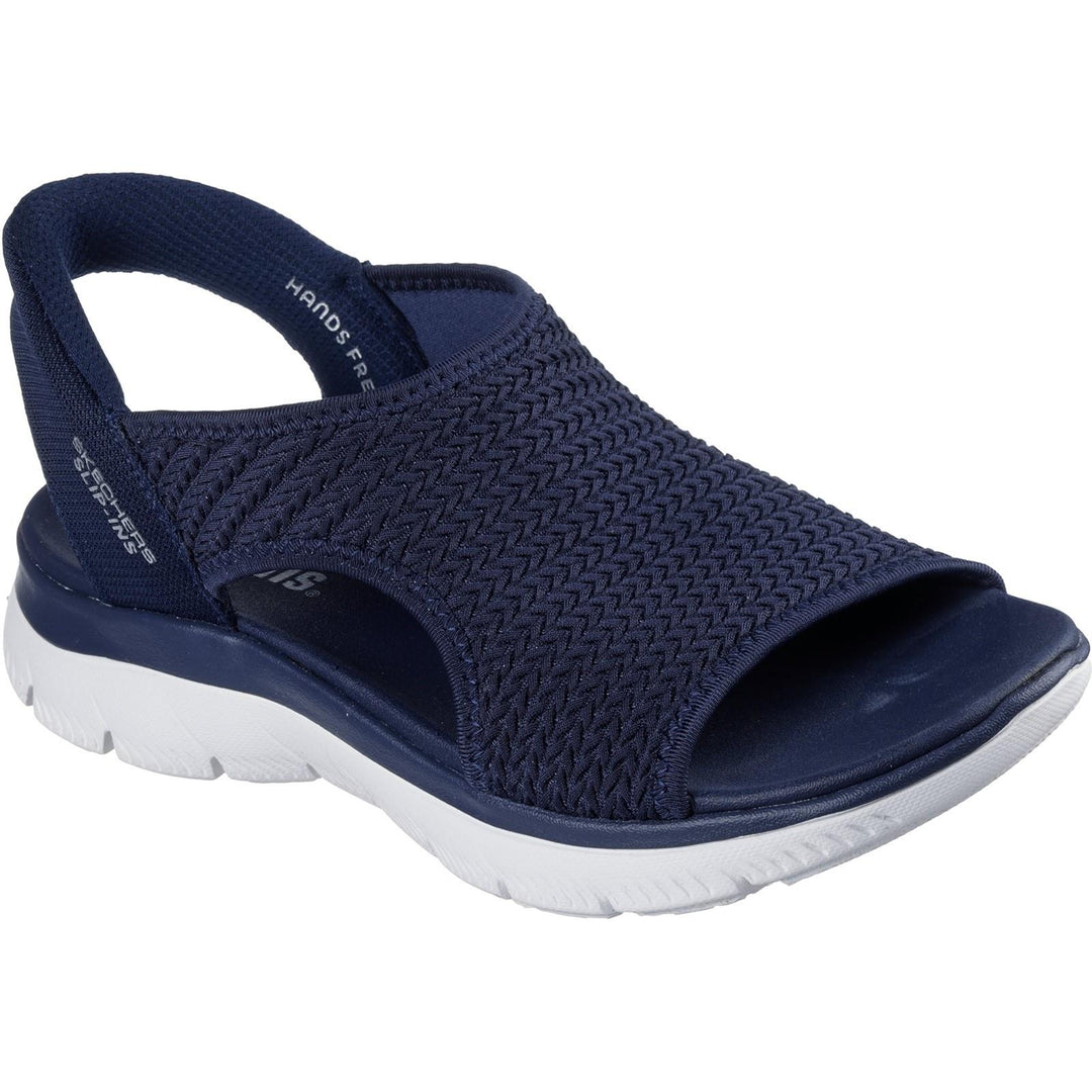 Women's Wide Fit Skechers 119519 Slip-ins Summits Sweetly Evolved Sandals in Black - Image 8