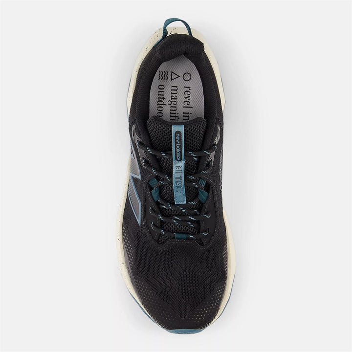 Women's Wide Fit New Balance MNTR9D5 Dynasoft Nitrel V6 Trail Walking/Running Trainers in Black/Salt Water - Image 1