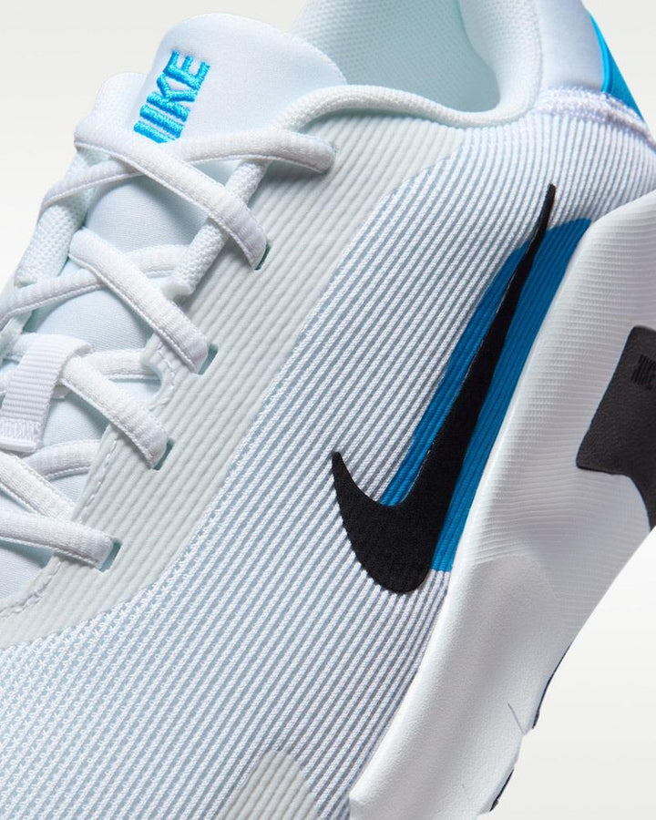 Men's Wide Fit Nike Flex HV9977-101 Running Trainers in White/Black Blue - Image 1