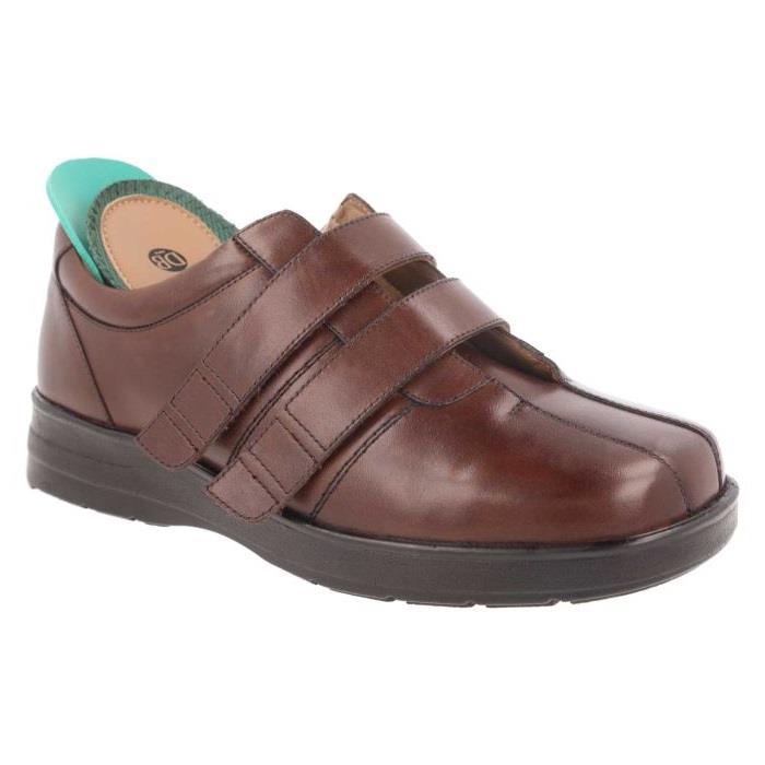 Men's Wide Fit DB Conrad Shoes in Black Leather - Image 10