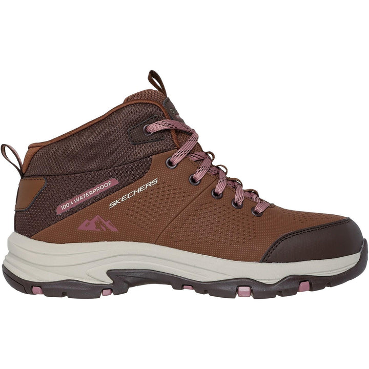 Women's Relaxed Fit Skechers 180005 Waterproof Trego Trail Destination Boots - Brown/Multi in Brown/Multi - Image 1