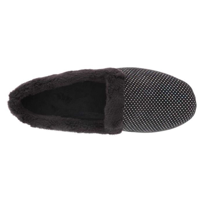 Women's Wide Fit DB Betony Slippers in Rose Velour / Shiny Dot - Image 5