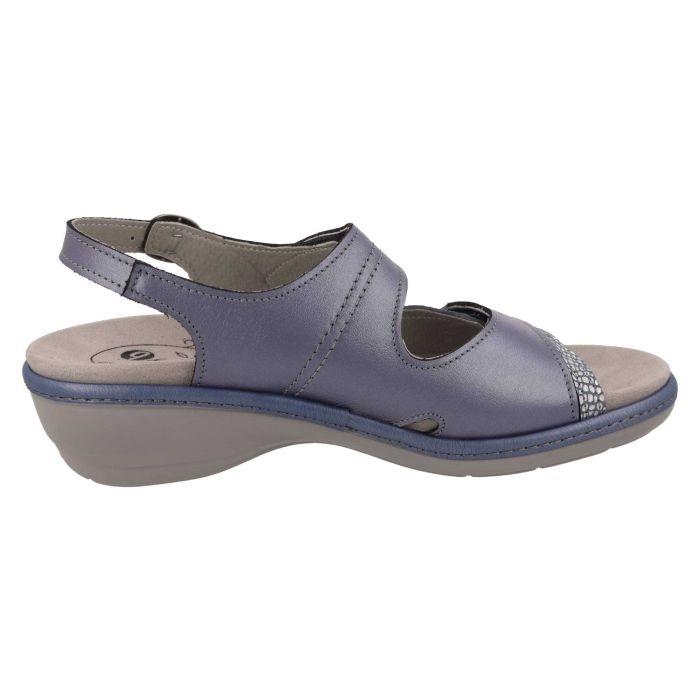Women's Wide Fit DB Comfrey Sandals in Sky Blue Leather - Image 4