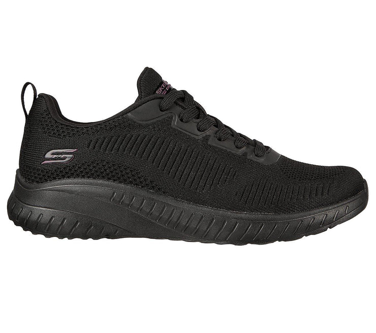 Skechers 117209 Extra Wide Bobs Squad Chaos Face Off Trainers Black-1