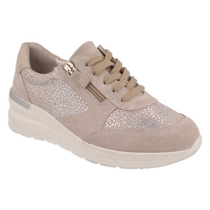 Women's Wide Fit DB Bilberry Trainers in Navy Suede - Image 1