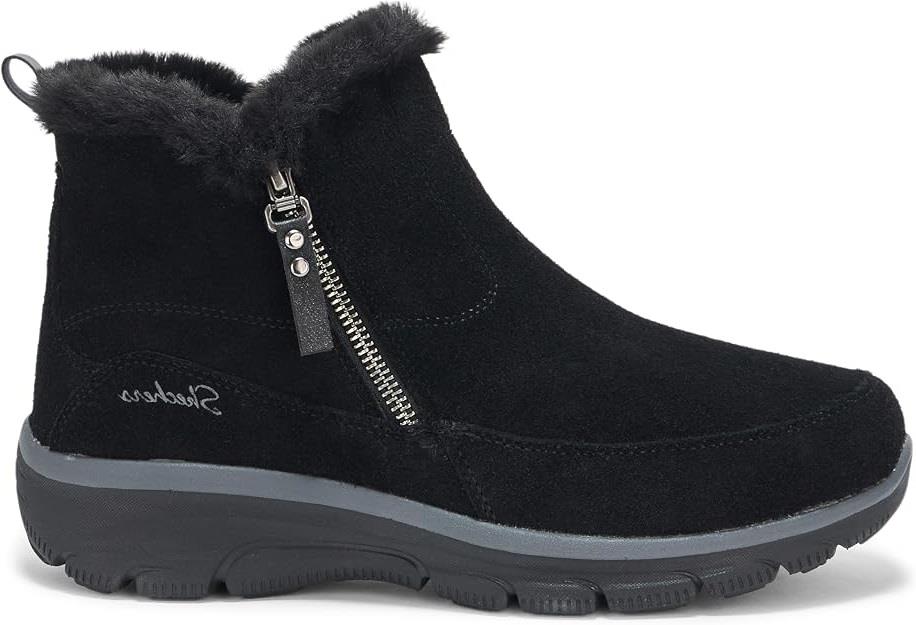 Womens Wide Fit Skechers 167862W Boots in Black - Image 4