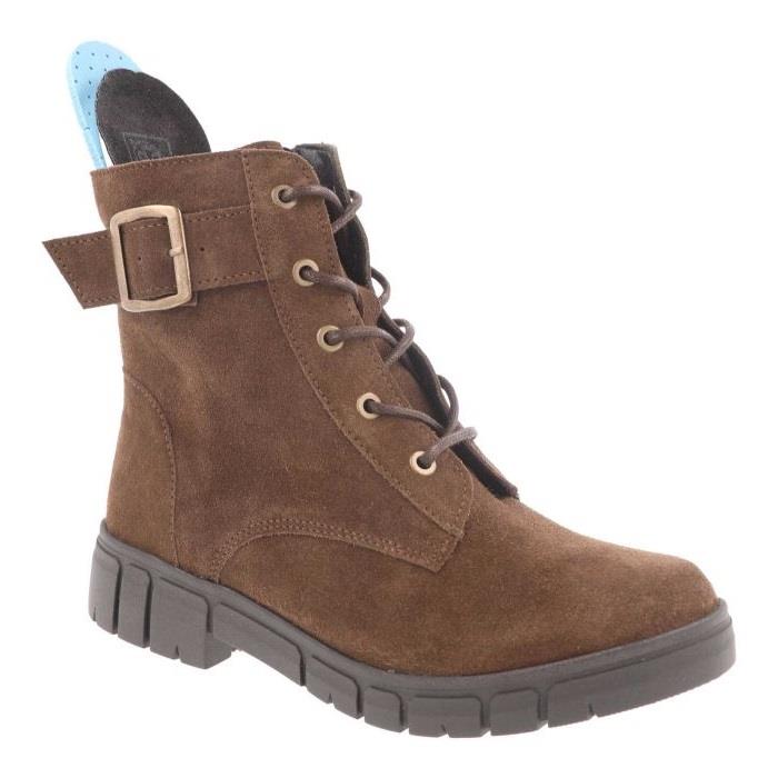 Women's Wide Fit DB Holly Ankle Boots in Brown Suede - Image 1
