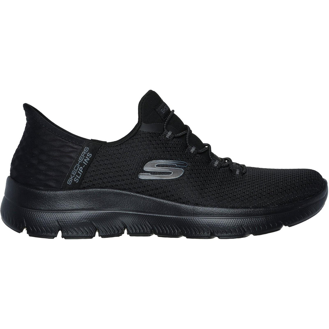 Women's Wide Fit Skechers 150123 Slip-ins Summits Diamond Dream Trainers - Black in Black - Image 2