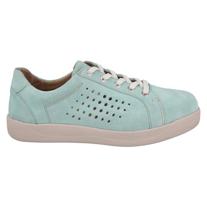 Women's Wide Fit DB Aleen Shoes in Sky Blue Suede - Image 11