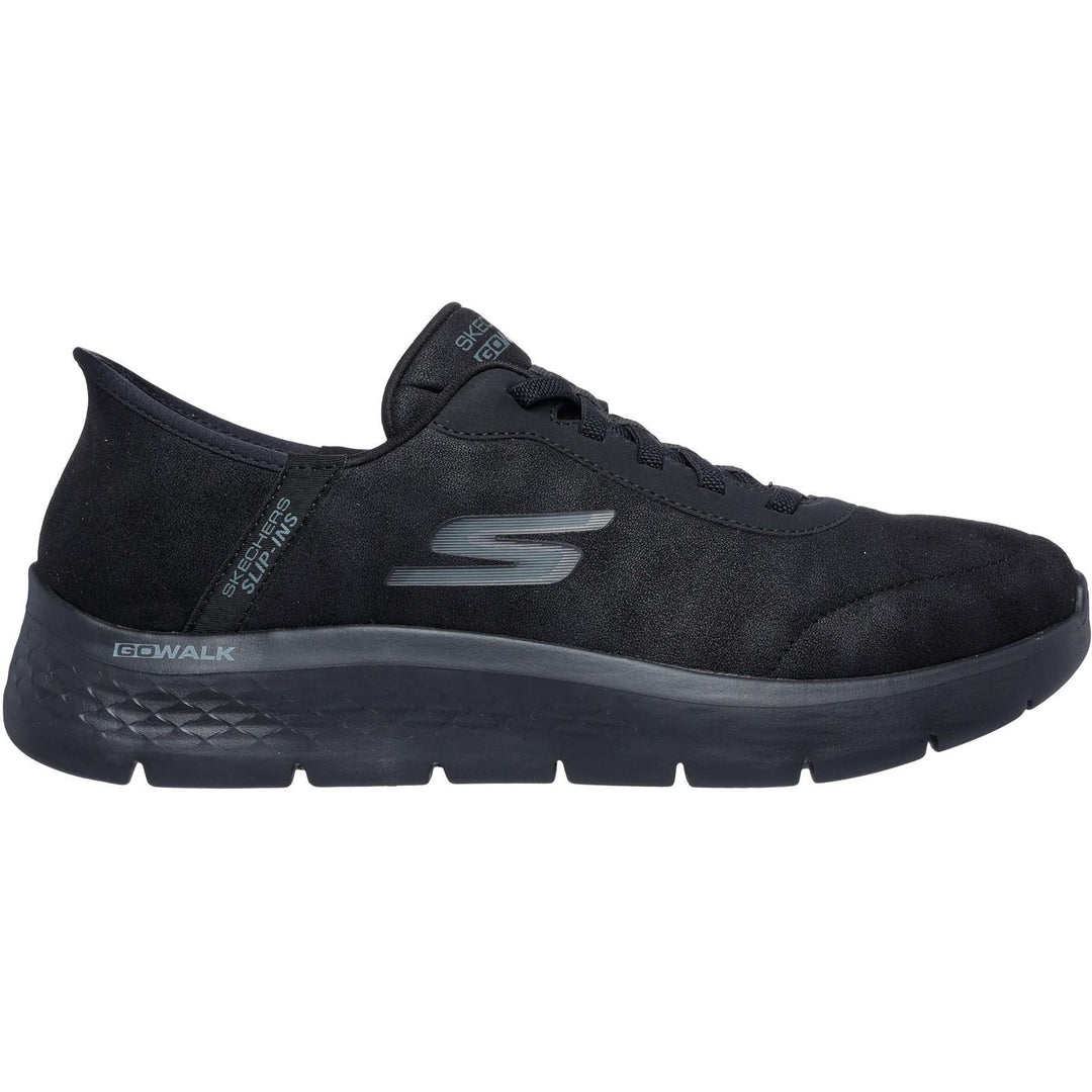 Men's Wide Fit Skechers 216326 Slip-ins Go Walk Flex Smooth Motion Trainers in Black - Image 2