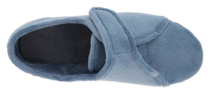 Pantuflas DB Ivy de corte ancho para mujer in Terciopelo negro - Image 1
