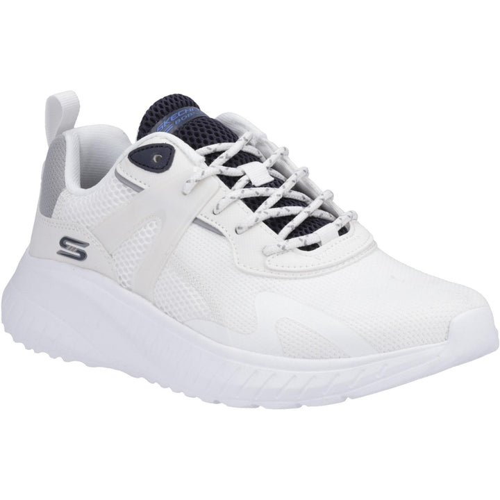 Men's Wide Fit Skechers 118034 Bobs Squad Chaos Trainers in White/Multi - Image 1