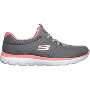 Skechers 12980 Wide Summits Sports Trainers Grey Pink-1