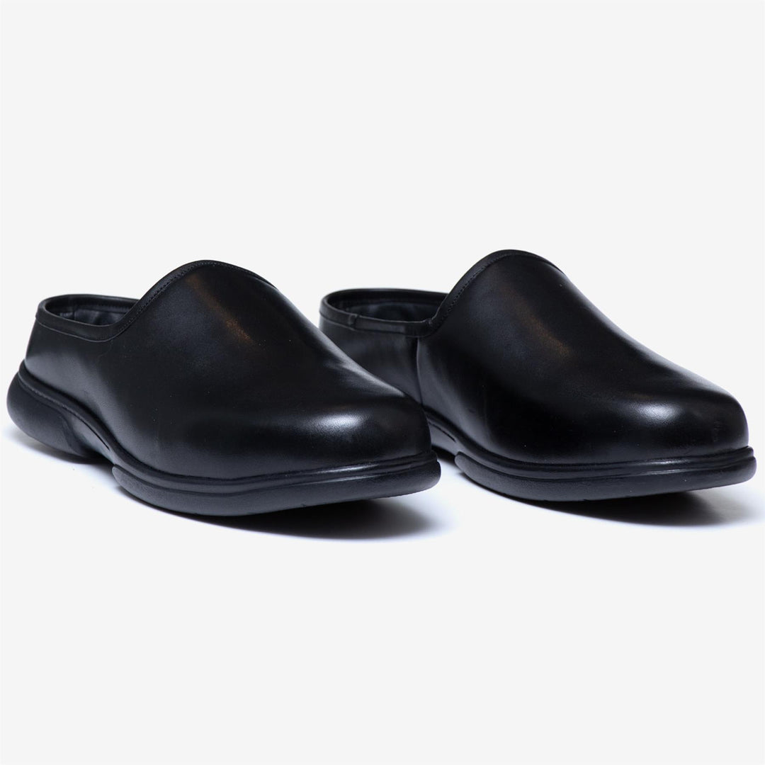 Men's Wide Fit Tredd Well Taylor Mule Slippers in Black - Image 5