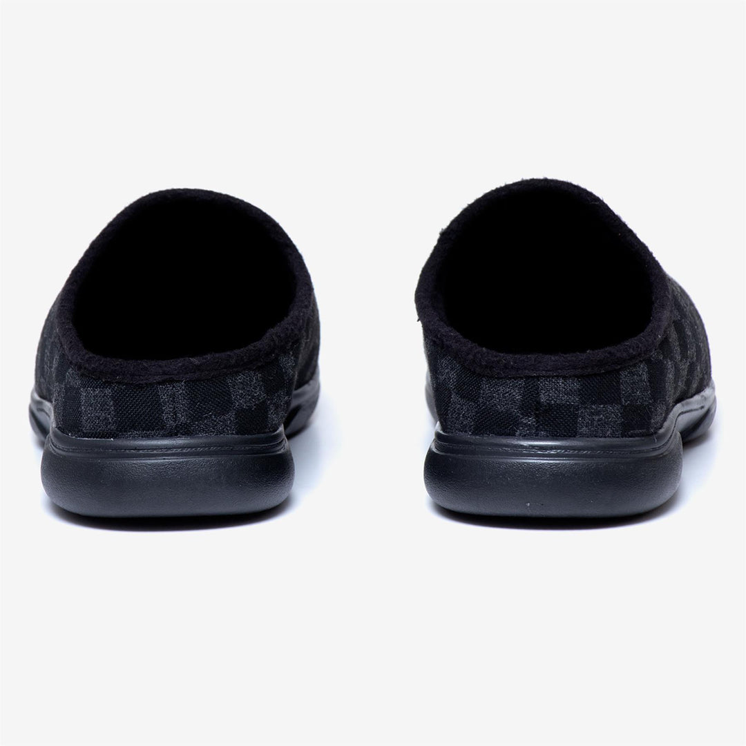 Men's Wide Fit Tredd Well Clarkson Mule Slippers in Black - Image 6