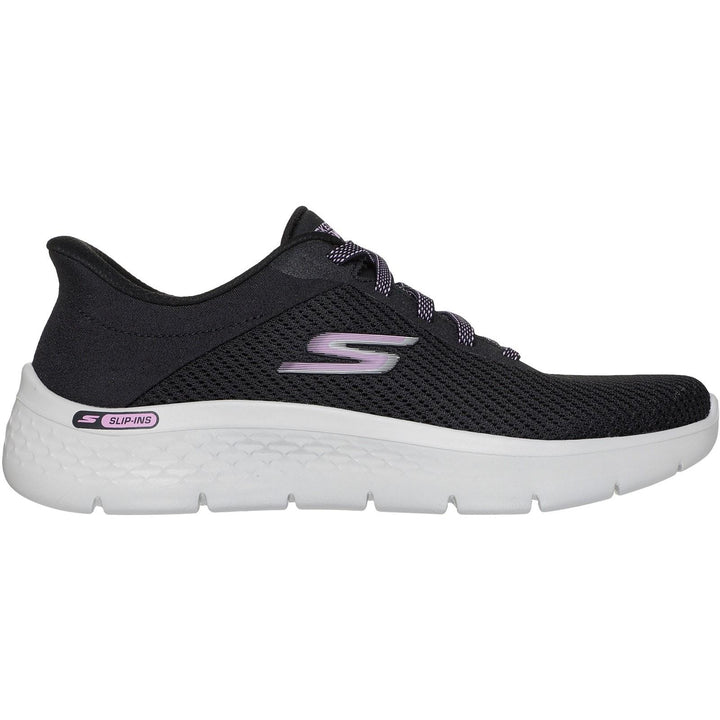 Women's Wide Fit Skechers 125516 Slip-ins Go Walk Flex Carla Trainers in Black - Image 1