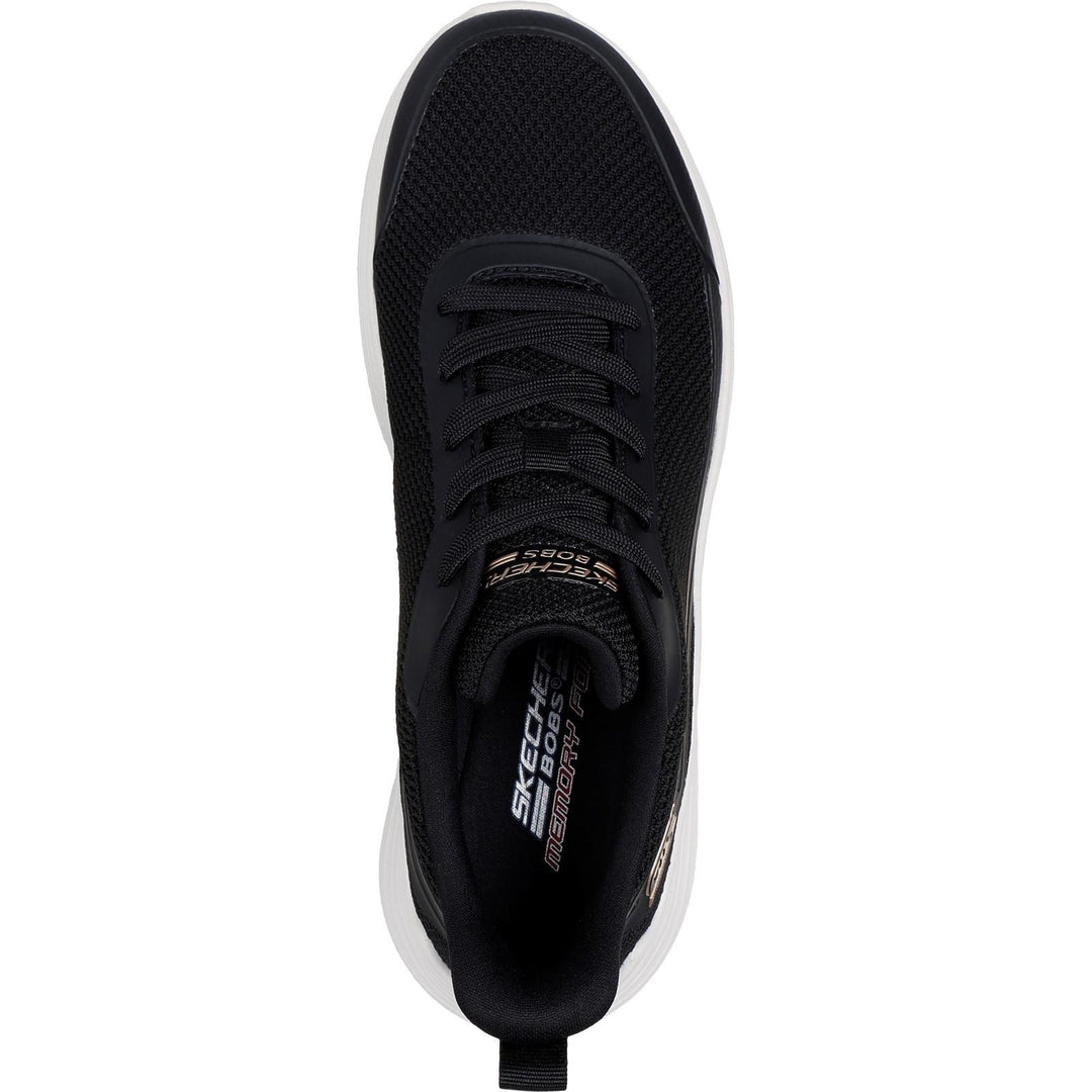 Women's Wide Fit Skechers 117483 Bobs Sport Squad Waves Still Wading Trainers